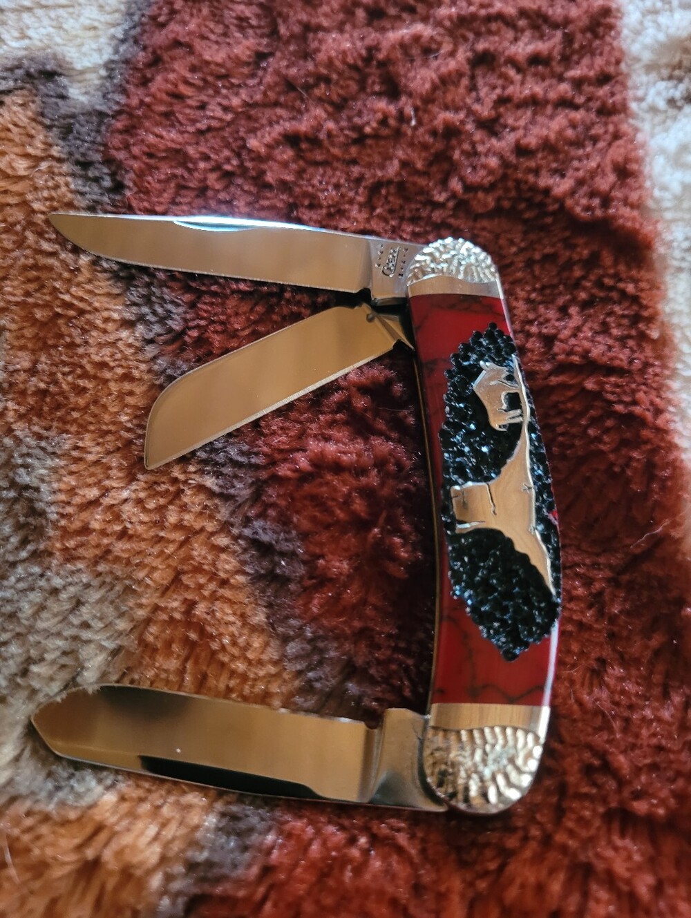 Brian Yellowhorse Customized Case XX Sowbelly Stockman Knife With Case.